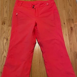 Women’s Koppen ski/snowboard pants. Size L color is a bright coral.